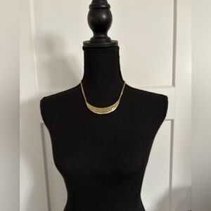 Gold color with diamond accent necklace adjustable length see all pictures
